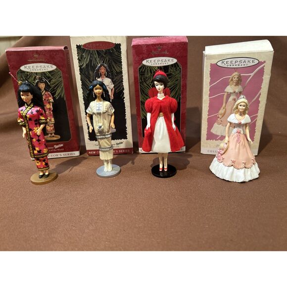 Barbie Hallmark Christmas Ornaments Lot of 4 - Picture 1 of 5